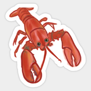 Cute Lobster Drawing Sticker